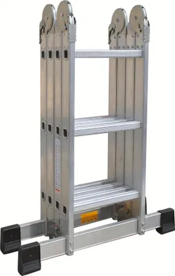 Produktbild von Alu Mehrzweckleiter mit Plattform Leiter Vielzweckleiter Bockleiter