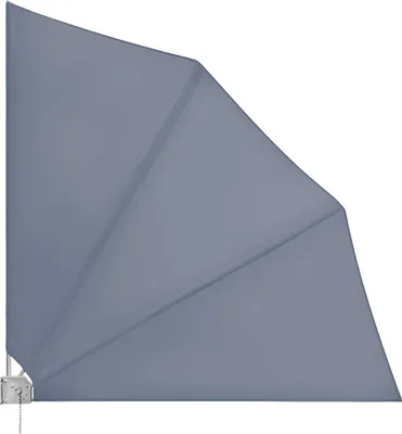 Produktbild von DETEX® 2x Balkonfächer Sichtschutz inkl. Abdeckung 140x140cm Wetterfest UV-beständig Terrasse Seitenmarkise Sonnenschutz Wandhalterung Anthrazit