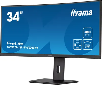 Produktbild von iiyama ProLite XCB3494WQSN-B5, 86,4 cm (34"), 3440 x 1440 Pixel, UltraWide Quad HD, 0,4 ms, Schwarz