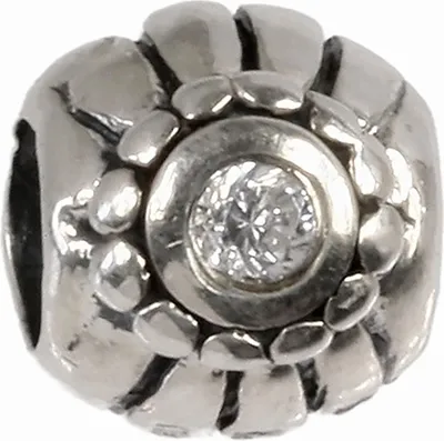 Productafbeelding van CarloBiagi bedel, charme, sieradenelement, bolvormige zirkonia, 925 echt zilver, model BBSCZ76C