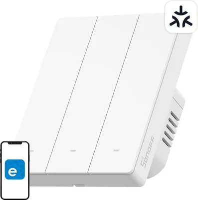 Immagine prodotto di Sonoff SONOFF M5-3C-80W WiFi Matter smart wall switch (3-channel, for frame)
