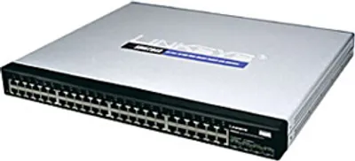 Produktbild von Cisco 48-Port Gigabit Switch: WebView, gemanaged, 52, 48, 52, 1000BASE-T, 100BASE-TX, 10BASE-T, 8000 Eintragungen, 96 Gbit/Sek, 1 Gbit/Sek