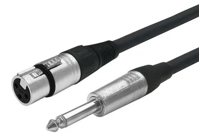 Zdjęcie produktu dla Vivolink PROAUDXLRFJACK3, XLR, Żeńska, 6.35mm, Męska, 3 m, Czarny