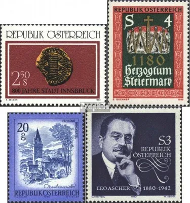Produktbild von Briefmarken Österreich 1980 Mi 1647,1648,1649,1650 (kompl.Ausg.) postfrisch Sondermarken