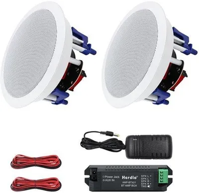Productafbeelding van 5,25 inch Bluetooth 300 W badkamer plafondluidspreker, impedantie 8 ohm (wit)