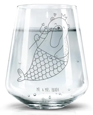 Produktbild von Mr. & Mrs. Panda Trinkgefäß Wassermann Astrologie - Transparent - Geschenk, Sternzeichen, Glasbecher, Glas, Geburtstagsgeschenk, Wasserglas, Tumbler, Limonadenglas