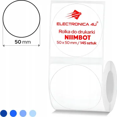Image de Étiquettes blanches Niimbot B1 B4 B21 B3S autocollantes thermiques 50x50