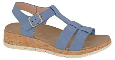 Image de Cipriata - Sandales « Fadia » pour femmes DF4658 (38 EU) (bleu)