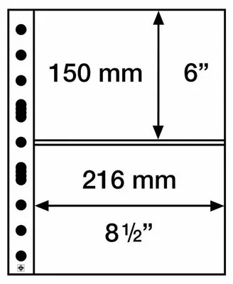 Produktbild von Kunststoffhüllen SH 312, 2 Taschen quer (A5), PP, klar, 50er Pack