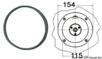 Image de Bride pourhydraulique Ultraflex ronde, 1 pièce