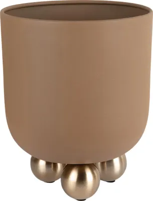 Produktbild von Present Time - Blumentopf Estilo Large - Mokkabraun