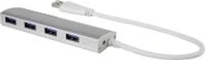 Immagine prodotto di Hub Renkforce a 4 porte USB 3.0 con alloggiamento in alluminio Alluminio (1234385)