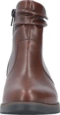 Produktbild von Rieker Damen Stiefelette Reißverschluss Raffung Blockabsatz Y0551, Größe:39 EU, Farbe:Braun