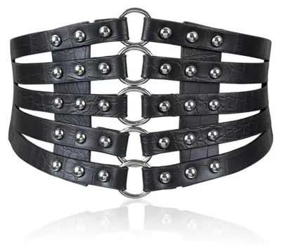Produktbild von Damen Korsett-Gürtel Stretchgürtel Breiter Hüftgürtel Taillengürtel, Schwarz/75-85 cm