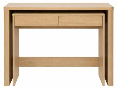 Produktbild von Miliboo - Konsolentisch als Beistellbüro mit Schubladen in heller Eichenholzoptik L110 cm ENOLA