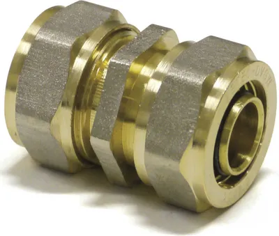 Produktbild von Pipetec Schraubfitting-Kupplung gleichseitig 16 x 2mm - 16 x 2mm : 16 x 2 - 16 x 2 mm Größe: 16 x 2 - 16 x 2 mm
