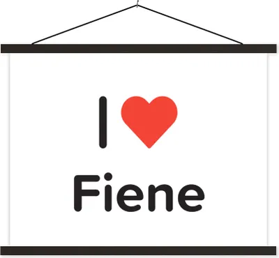 Produktbild von MuchoWow® Textilposter Ich liebe - Fiene - Mädchen 150x113 cm mit schwarzem Rahmen - Wohnzimmer