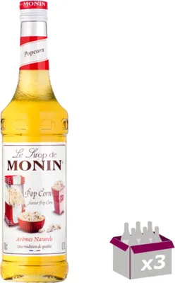 Image de Lot de 3 Sirop Monin - Popcorn - 70cL
