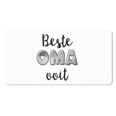 Produktbild von MuchoWow® Mauspad Mousepad Sprichwörter - Zitate Beste Oma aller Zeiten - Oma - Muttertag - schwarz-weiß 60x30 cm - Mousepads - Maus Mat - Pad - Mausunterlage - Nachhaltig