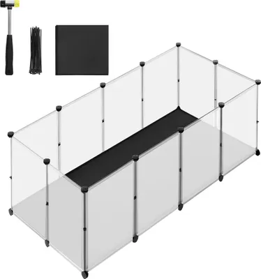 Produktbild von SONGMICS Kleintiergehege mit Bodenplatten, Gehege mit wasserfester Unterlage