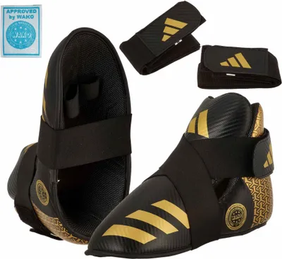 Produktbild von adidas Pro Kickboxing Fußschutz schwarz/gold XS