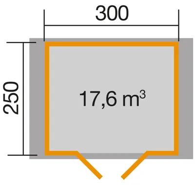Productafbeelding van Weka blokkenhuis BBH 45 mm, model Neustadt 3 V20, maat 1, Duitsland