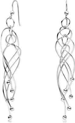 Produktbild von MATERIA by Matthias Wagner Damen Ohrringe Silber 925 Spirale hängend 15x84mm lang SO-66