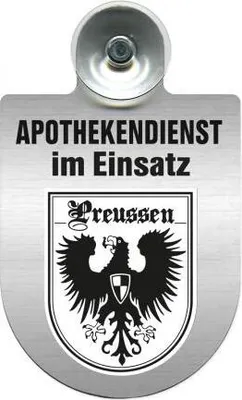 Produktbild von Einsatzschild Windschutzscheibe incl. Saugnapf - Apothekendienst im Einsatz - 309397 -  Regionen nach Wahl Color - Region Preussen
