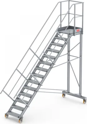 Produktbild von Altrex Podesttreppe fahrbar 45° 14 Stufen