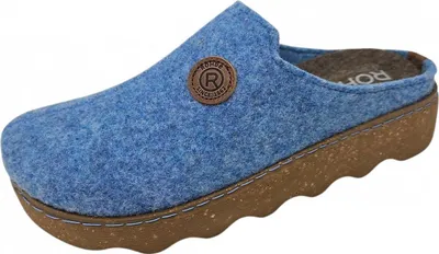 Produktbild von Rohde Damen Pantoffel Hausschuh Filz Plateausohle lose Einlagen Foggia-D 6120, Größe:40 EU, Farbe:Blau