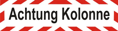 Produktbild von INDIGOS UG - Magnetschild Achtung Kolonne- 30 x 8 cm- Magnetfolie für Auto / LKW / Truck / Baustelle / Firma