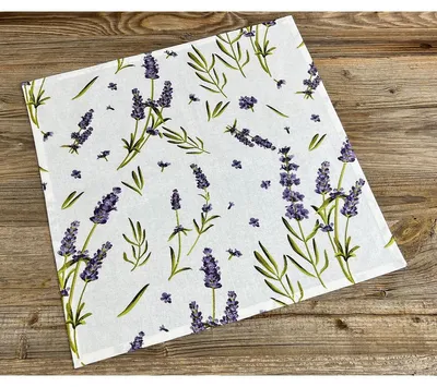 Produktbild von Serviette Stoff LAVINA Stoffserviette Tischdeko Landhaus Lavendel