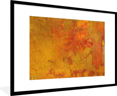 Produktbild von MuchoWow® Gerahmtes Poster Ölgemälde Herbstfarben 90x60 cm - Poster mit Schwarzem Bilderrahmen Wandposter Rahmen Foto Bilder - Wanddekoration - Fotos