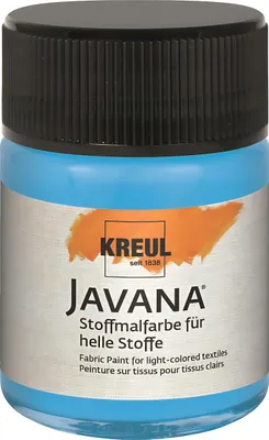 Produktbild von KREUL Javana Stoffmalfarbe für helle Stoffe Leuchtblau 50 ml