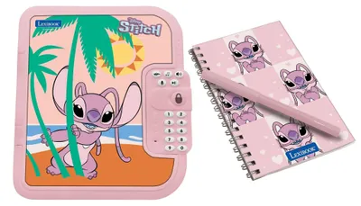 Productafbeelding van Lexibook Disney Stitch & Angel: elektronisch dagboek – met wachtwoordbescherming, inclusief pen en notitieboek