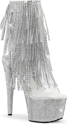 Produktbild von BEJEWELED-1017RSF-7 Damen Booties von Pleaser, Transparent-Silber EU 41, US 11