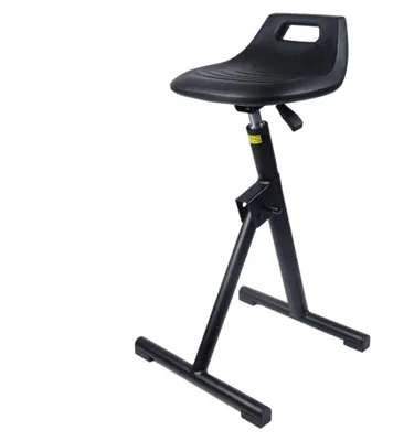 Produktbild von Höhenverstellbarer Stehhocker 60-70 cm - Klappbarer Stahlfuß - Polyurethan - 150 kg