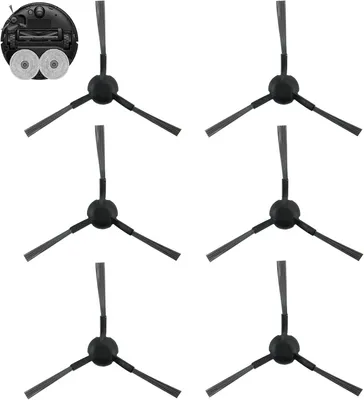 Produktbild von 6 Stück Seitenbürsten für Dreame X30 Ultra/L10s Pro Ultra Heat, Seitenbürste für L20 Ultra/L10s Ultra Gen 2/E30 Ultra/L40 Ultra AE/Mova S10 Roboter Staubsauger, Ersatz-Seitenbürsten Weiche Silikon