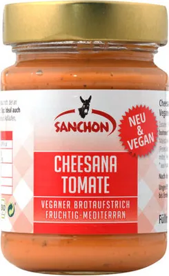 Produktbild von Sanchon Cheesana Tomate Veganer Brotaufstrich 170g