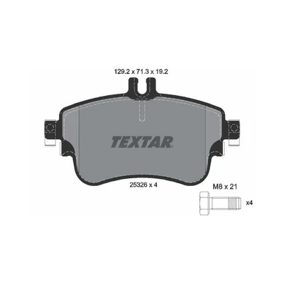 Produktbild von Textar Bremsbeläge vorne für Mercedes-Benz A B - Klasse W176 W242 W246
