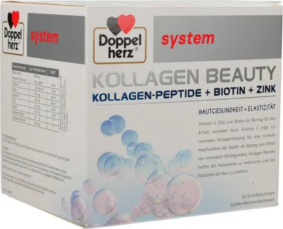 Produktbild von DOPPELHERZ Kollagen Beauty system Trinkfläschchen 30St PZN 13332904