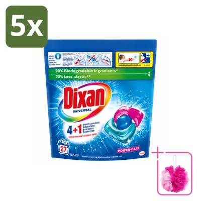 Produktbild von 5 x Dixan Power-Caps Universal Wascapsules - Sparpackung - 5 Stücke
