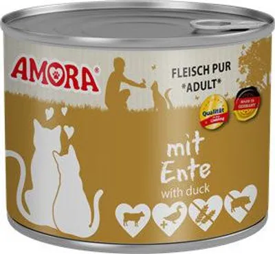 Produktbild von Amora 4028802250115, Adult, Ente, 200 g, Getreidefrei, Ohne künstliche Farbstoffe