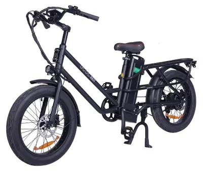 Image de Vélo électrique Fatbike - GF200 - Batterie au lithium 48 V - Moteur sans balais 250 W - Roues de 51 cm - Autonomie de 31 à 60 km - Deux places - Noir