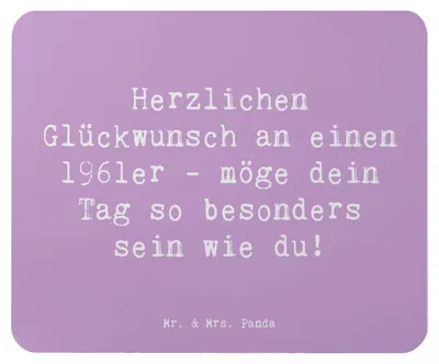 Produktbild von Mr. & Mrs. Panda Mouse Pad Spruch 1961 Geburtstag - Lavendeltraum - Geschenk, gefeiert, Happy Birthday, Freunde, Alter, computermatte, Mousepad, laptop, pc, Feier