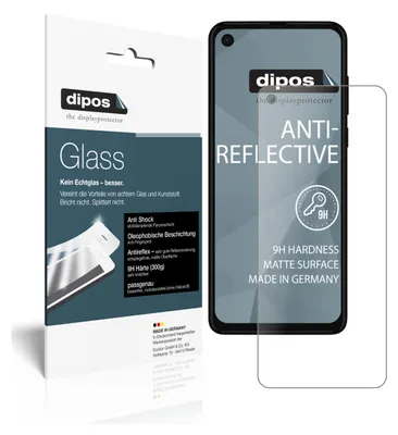 Produktbild von 2x Schutzfolie für Motorola One Vision matt - Anti-Shock 9H Folie dipos Glass Kunststoffglas