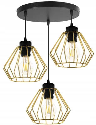 Produktbild von Deckenlampe Hängelampe Kronleuchter Gold Loft Druciak