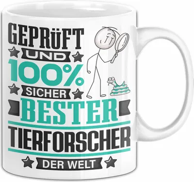 Produktbild von Tierforscher Geschenk Lustiger Spruch für Tierforscher Geschenkidee Bester Tierforscher Der Welt (Weiß)