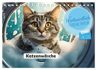 Produktbild von Wortwörtlich - Tierische Sprüche (Tischkalender 2027 DIN A5 quer), CALVENDO Monatskalender