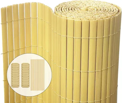 Produktbild von VOUNOT® PVC Sichtschutzmatte 80x300 cm, Sichtschutz für Balkon Terrasse, Bambus